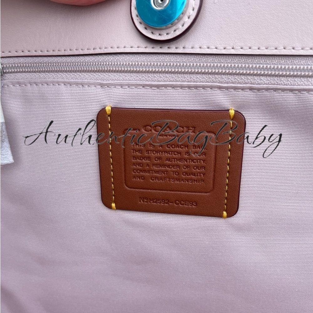 Authentic Coach City Tote Bag With Butterfly Print Leather Purse - Picture 7 of 7